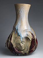 Vase with face, 1892–93, modelled by Alphonse Voisin-Delacroix.[14]