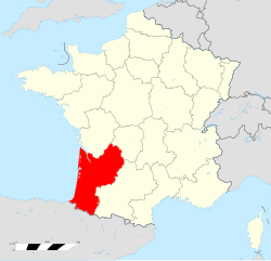 Localisacion de l’Aquitania en France
