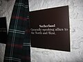 Clan Sutherland tartan in the Clan Munro exhibition at the Storehouse of Foulis