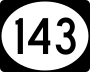Vermont Route 143 marker
