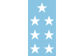 Mart Devrimi sonrasında ülkeyi oluşturan 7 eyaleti temsil eden 7 yıldızlı bayrak (1845–1860)
