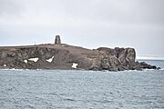 Le cap Jelania, extrême nord de l'île Severny (76° 57′ N, 68° 35′ E).