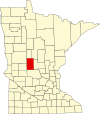 State map highlighting Todd County