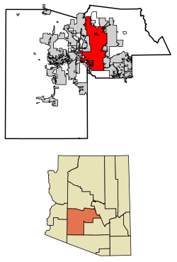 Localização no condado de Maricopa