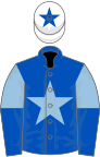 Royal Blue, Light Blue star, Light Blue and Royal Blue halved sleeves, White cap, Royal Blue star