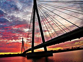 Ponte do porto Alencastro, Paranaíba. Divisa entre MS e MG.