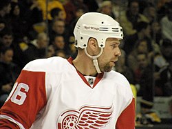 Tomas Holmström v dresu Detroit Red Wings.