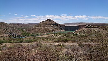 Right side look onto the dam