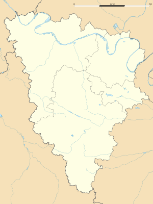 普吕奈勒唐普勒在伊夫林省的位置