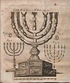 Rappresentazione di Menorah in una tavola del 1717 degli Acta Eruditorum