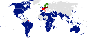 Unione di Utrecht nel mondo (in rosso)