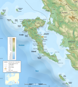 Kaart van Corfu