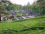 The Easter car show on the lower Muny parking lot