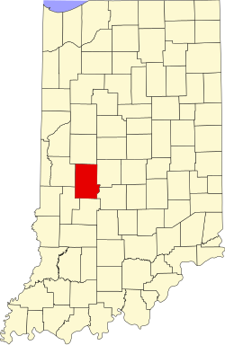 Karte von Putnam County innerhalb von Indiana