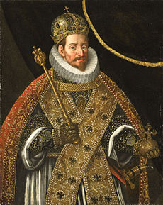 Matej Habsburský s cisárskou korunou