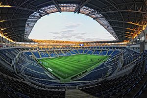 Innenraumpanorama des umgebauten Stadion Tschornomorez