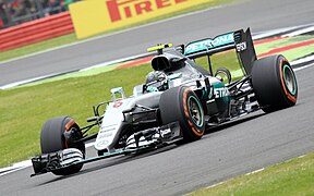 Rosberg mit dem W07 im Freien Training des britischen GP