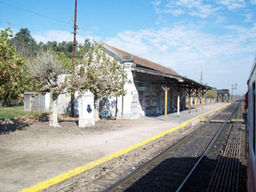 Järnvägsstation i Vicente Casares.