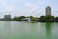 Beira Lake and southern side of the Gangaramaya Temple