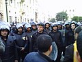 埃及警察與示威者對峙