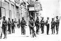 Greek troops on the streets during the 1925 coup by Pangalos