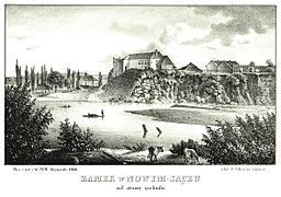 Le château au bord du Dunajec en 1847