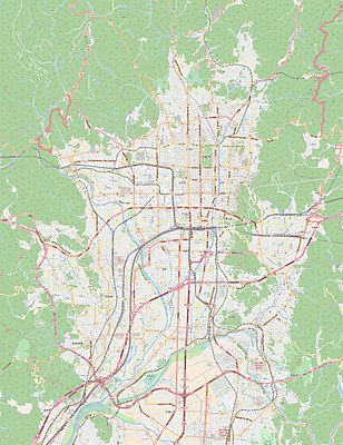 Location map Kyoto city