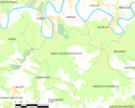 Mapa obce Saint-Vincent-Rive-d’Olt