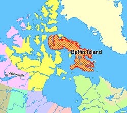 Baffinův ostrov, teritorium Nunavut, Kanada