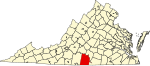 State map highlighting Halifax County