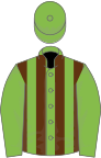 Light Green and Brown stripes, Light Green sleeves and cap