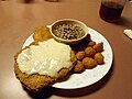 Image 49 Chicken fried steak, corn nuggets, purple hull peas (from Culture of Arkansas)