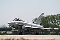 A Eurofighter Typhoon the current British fighter.