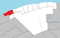 Location within La Haute-Gaspésie RCM