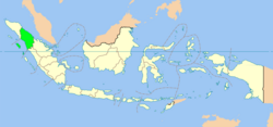 Lokasi Sumatera Utara di Indonesia