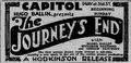 Publicité pour le film muet The Journey's End (en) d'Hugo Ballin, New York Herald, 15 juillet 1921.