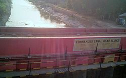 Kommamuru canal head sluice at Duggirala