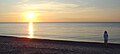 Lake Superior at sunset seen from the Upper Peninsula of Michigan Near the mouth of the Two Hearted River