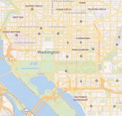 2011 White House shooting is located in Central Washington, D.C.