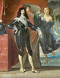 Людовик XIII, коронуемый Викторией. 1635. Холст, масло. Лувр, Париж