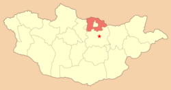 セレンゲ県の位置