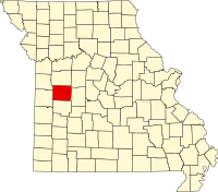 Locatie van Henry County in Missouri