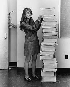 Margaret Hamilton, by Draper Laboratory (restored by Adam Cuerden)