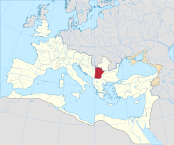 Moesia superiorin provinssin alue vuonna 125.