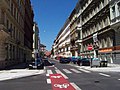 Cycle lane in the city centre, Zborovská street, between Malá Strana and Smíchov