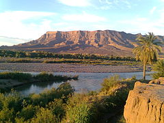 O río Draa en Zagora