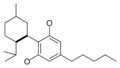 Hemijska struktura ciklizacije kanabinoida tipa CBD.