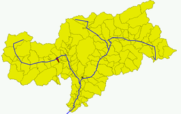 ボルツァーノ自治県におけるコムーネの領域