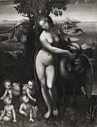 Giampietrino. Leda and the Swan. From the collection of C. Gibbs, London.