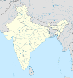 Amaravatis läge på karta över Indien.
